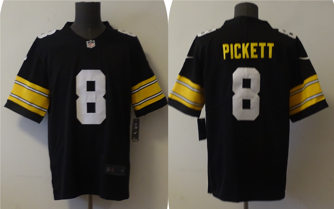 Men's Pittsburgh Steelers Kenny Pickett #8 Black Jersey